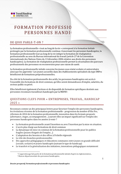 ETH 2025 - Base d'information prospective « Formation professionnelle » (PDF)