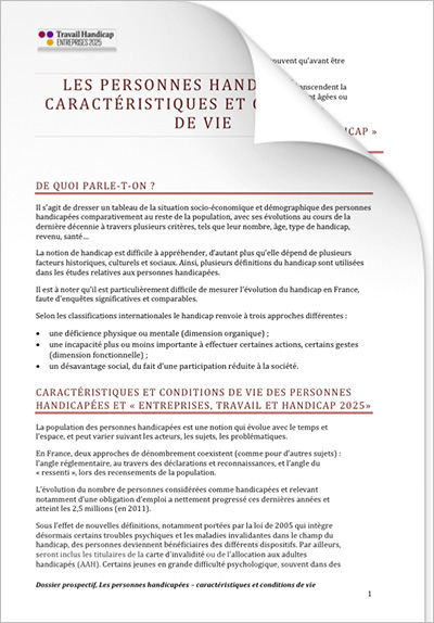 ETH 2025 - Les personnes handicapées - CONDITIONS DE VIE (PDF)
